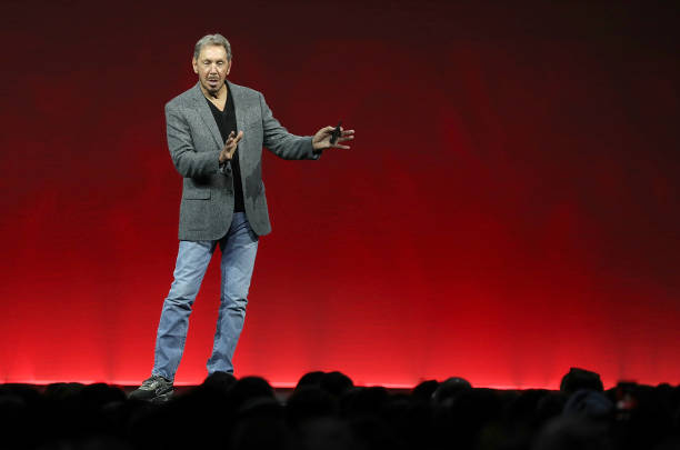 Oracle’s share prices and Larry Ellison’s wealth
