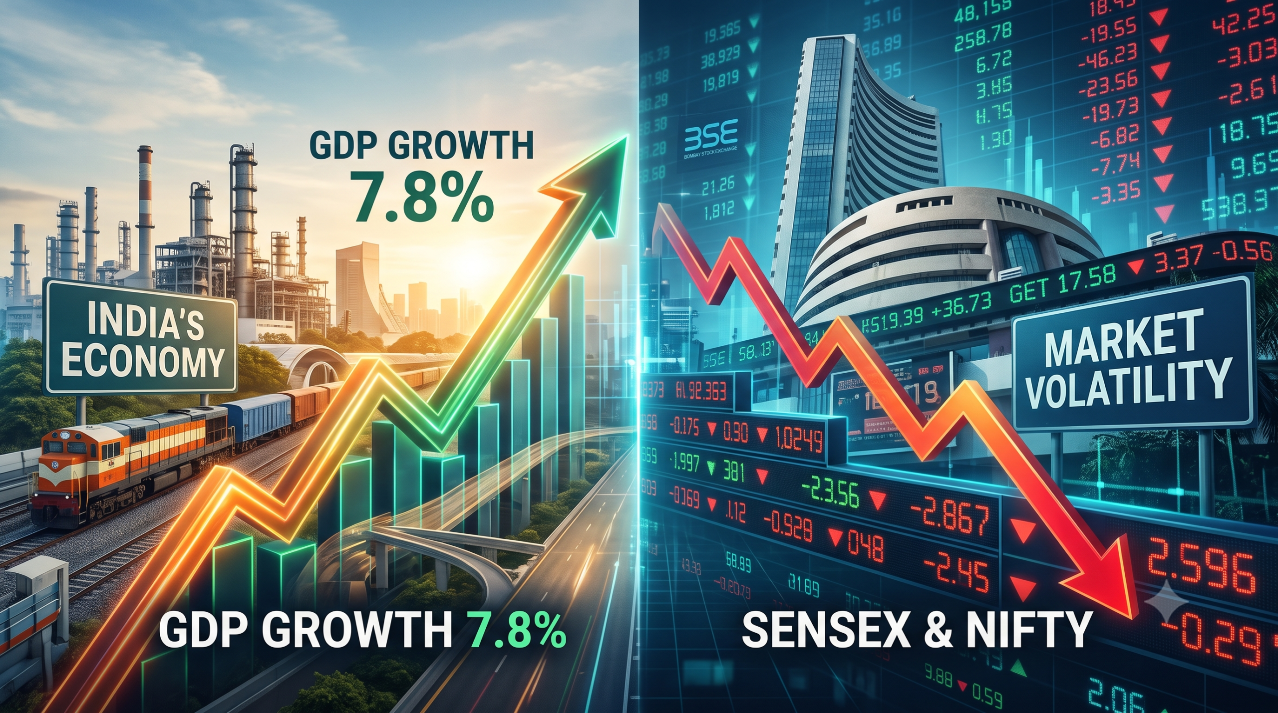 India GDP vs Stock Market